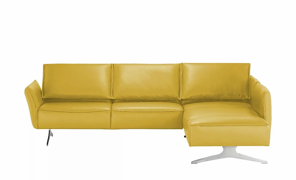 KOINOR Ecksofa Leder  Vineto ¦ gelb ¦ Maße (cm): B: 272 H: 83 T: 207.0 Pols günstig online kaufen