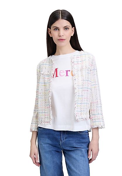 Cartoon Jackenblazer "Cartoon Damen Tweedblazer mit Fransen", Fransen günstig online kaufen