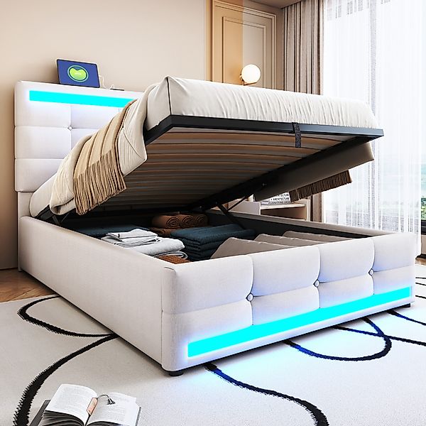 STILVORA Polsterbett 90×200 mit Stauraum,Kinderbett mit günstig online kaufen