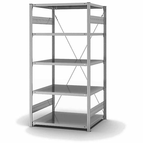 PROREGAL Edelstahlregal Stecksystem T-Profil HxBxT 200 x 100 x 80 cm 5 Eben günstig online kaufen