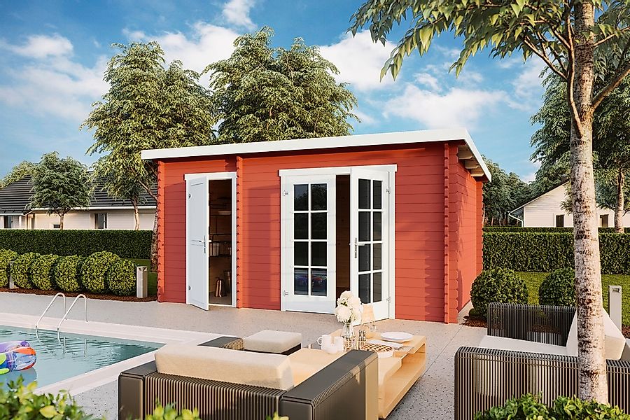 LASITA MAJA Gartenhaus "Belmont 2", Blockbohlenhaus 34mm 2-Raum, Fundamentm günstig online kaufen