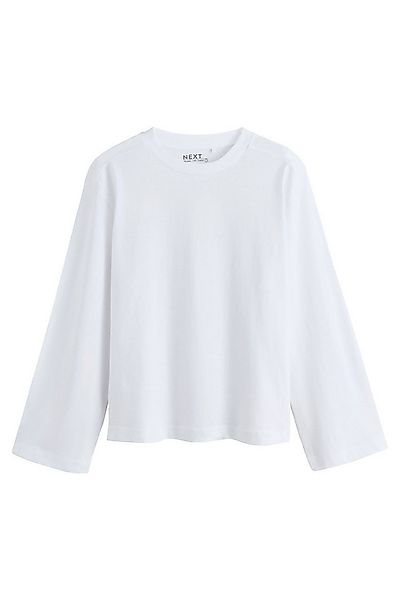 Next Langarmshirt Relaxed Fit Langarmshirt mit Rundhalsausschnitt (1-tlg) günstig online kaufen