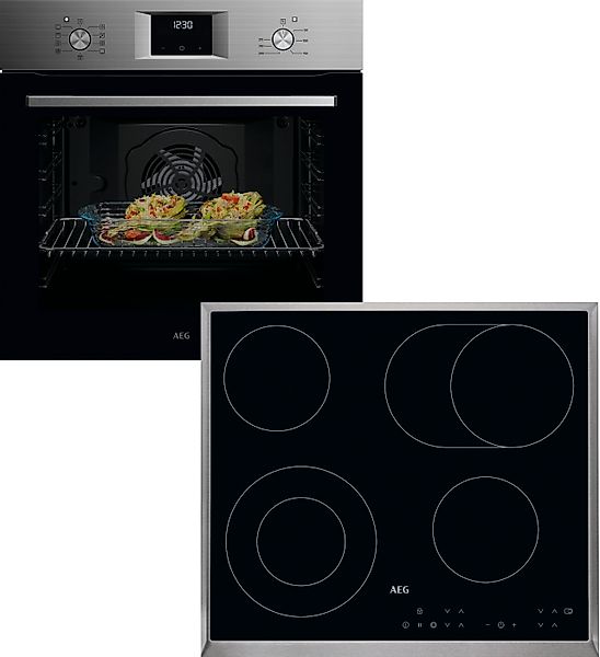 AEG Backofen-Set »OU5AB20ZSM« Aqua Clean Grillfunktion und gleichmäßige Gar günstig online kaufen