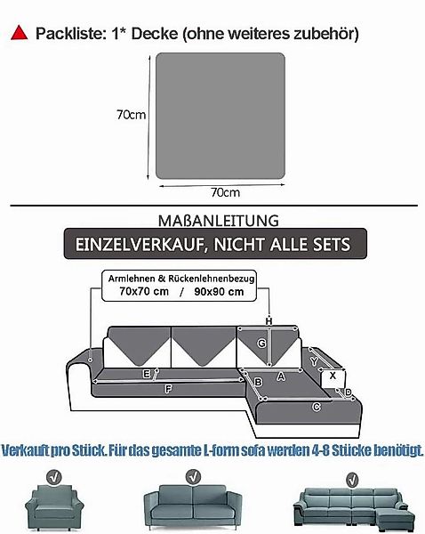 Coonoor Sofaschoner rutschfest Schlichtes, modernes Sofabezugs, günstig online kaufen