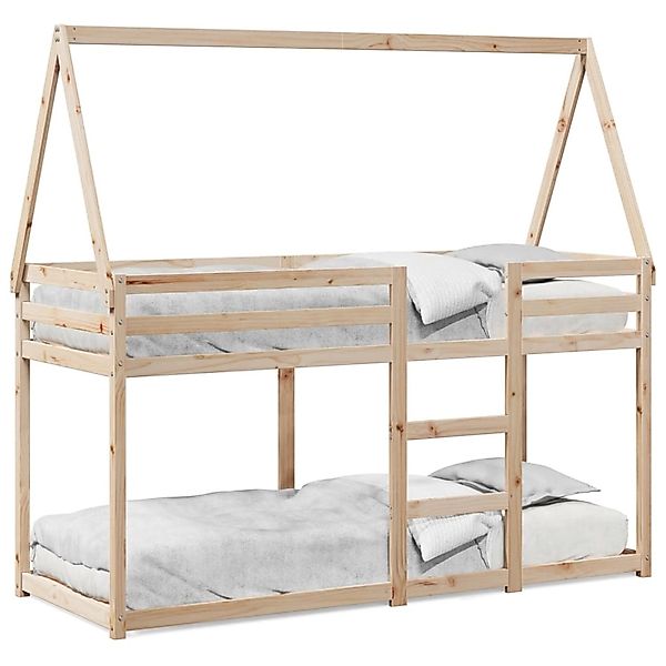 vidaXL Etagenbett mit Dach 80x200 cm Massivholz Kiefer2104775 günstig online kaufen