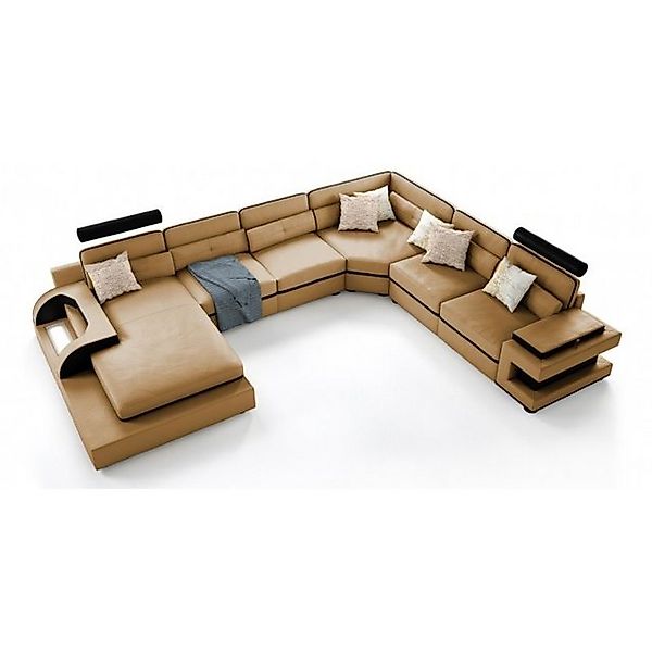 JVmoebel Ecksofa Ledersofa Sofa Couch Polster Wohnlandschaft Eck Garnitur B günstig online kaufen