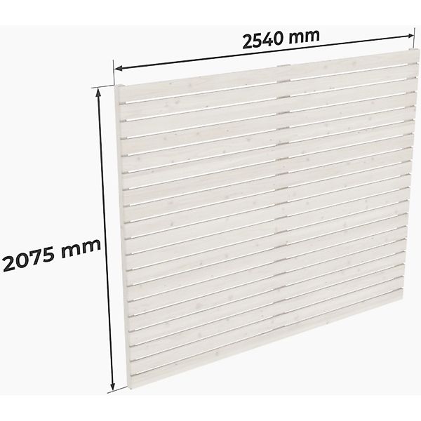 Holzbrüder Carport-Seitenwand Ralf Fichte 207,5 cm x 254 cm Reinweiß günstig online kaufen