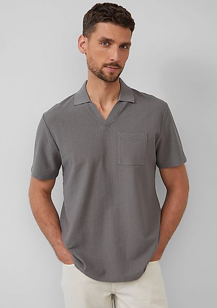 s.Oliver Kurzarmshirt Poloshirt aus Struktur-Jersey mit günstig online kaufen