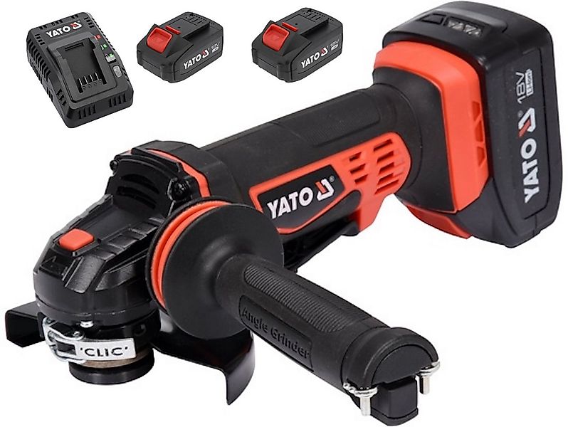 Yato Akku-Winkelschleifer Akku Winkelschleifer 18V, 125mm, 10000 min⁻¹ (1xA günstig online kaufen
