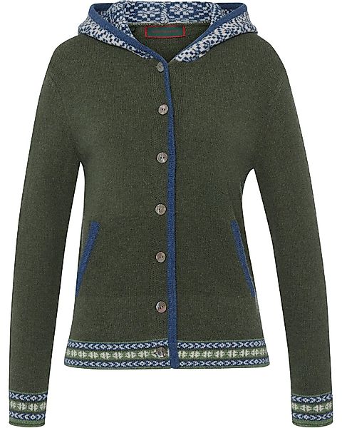 Reitmayer Strickjacke Jacquard-Cardigan mit Kapuze günstig online kaufen