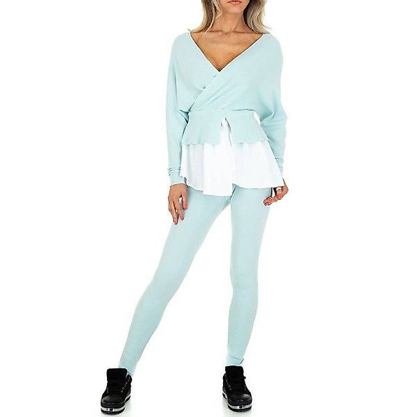 Ital-Design Freizeitanzug Damen Freizeit Wickel, Wickeloptik günstig online kaufen
