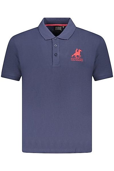 U.S. GRAND POLO Poloshirt Blaues Herren Polohemd, Kurzarm mit Stickerei und günstig online kaufen