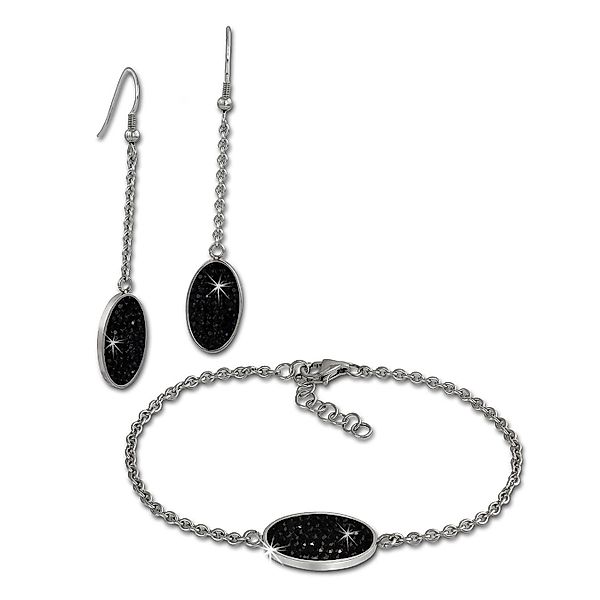 Amello Schmuckset Amello Edelstahl Schmuckset CZ günstig online kaufen
