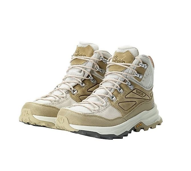 Jack Wolfskin Cyrox Texapore Mid (Leder/Textil, wasserdicht) braun/cremewei günstig online kaufen