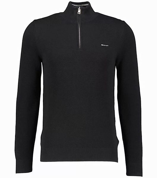 Gant Sweatshirt Herren Pique-Strickpullover mit Zip-Kragen - günstig online kaufen