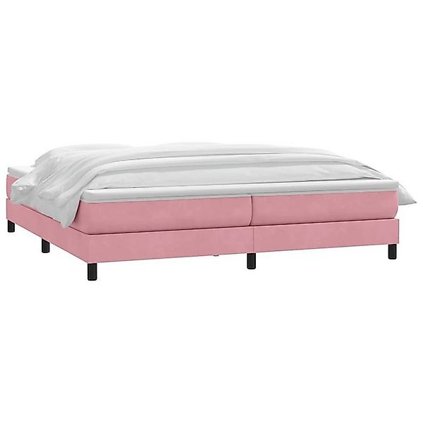 vidaXL Bett Boxspringbett mit Matratze Rosa 180x210 cm Samt günstig online kaufen