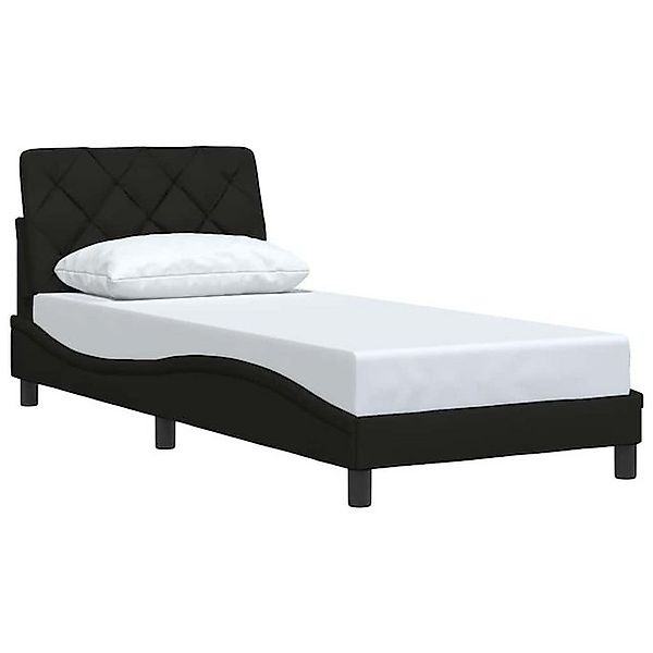 vidaXL Bett Bettgestell ohne Matratze Schwarz 90x190 cm Stoff günstig online kaufen