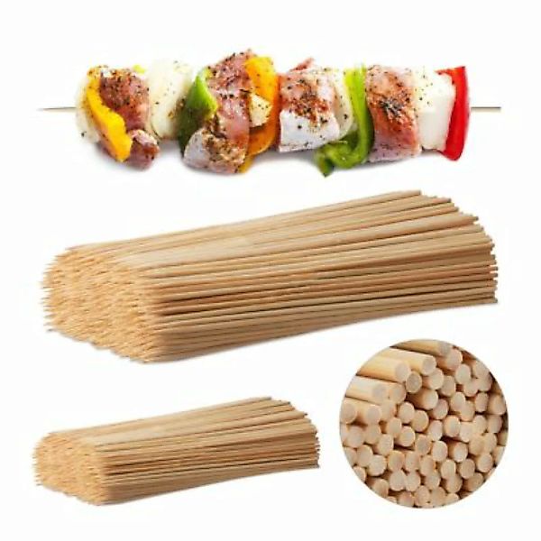 relaxdays Schaschlikspieße aus Bambus 1000 Stück natur günstig online kaufen