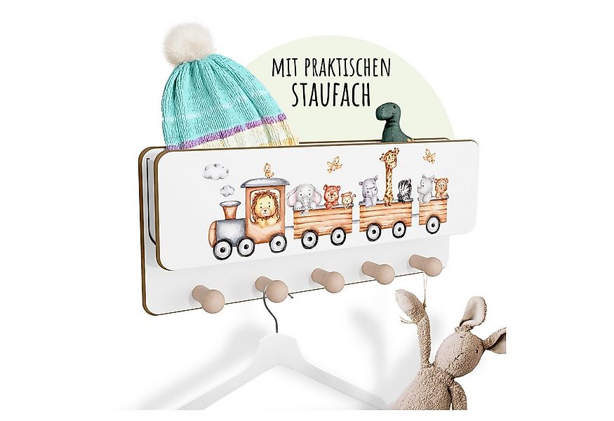 Holzura Kinderregal Kindergarderobe aus Holz mit Ablage und magnethaftendem günstig online kaufen