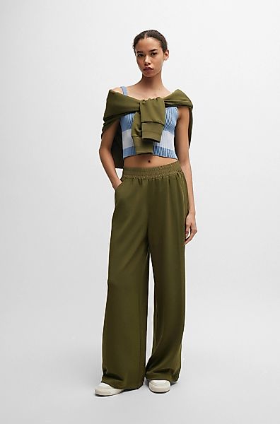 BOSS ORANGE Stoffhose Ecara Premium Damenmode Wide Leg günstig online kaufen