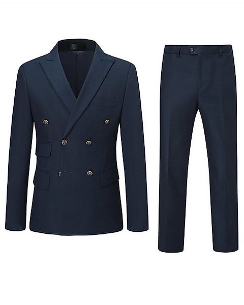 Allthemen Anzug (Set, Sakko & Hose) Regular Fit zweireihiger Herrenanzug mi günstig online kaufen