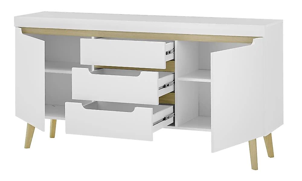 Sideboard  Malaren ¦ weiß ¦ Maße (cm): B: 160 H: 83 Kommoden & Sideboards > günstig online kaufen