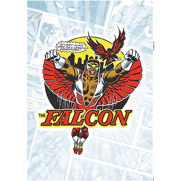Komar Wandtattoo "Falcon Gold Comic Classic - Größe 50 x 70 cm" selbstklebe günstig online kaufen