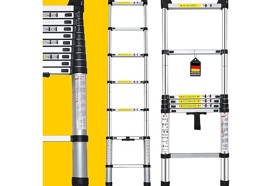 Craftfull Teleskopleiter Alu Leiter CF-101B - 3 J. Garantie - 2 - 4.4 m - S günstig online kaufen