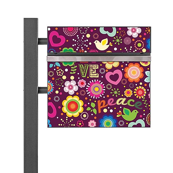 Banjado Standbriefkasten Anthrazit 45x120x16.5cm Groß Inkl. Montagematerial günstig online kaufen