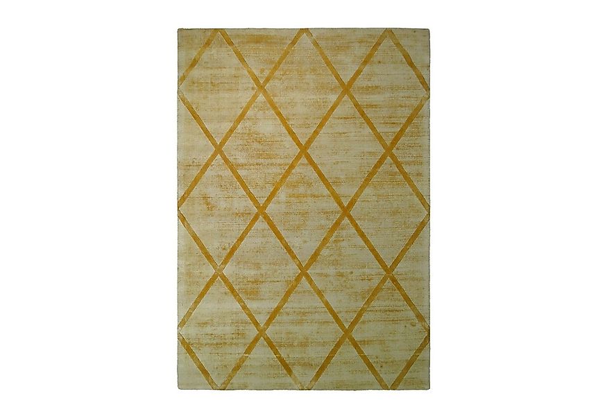 Qiyano Teppich Kurzflor Mereana Gelb 80 x 150 cm - Weich, Wohnzimmer, Höhe: günstig online kaufen