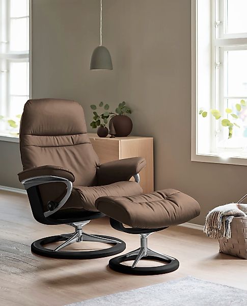 Stressless "Sunrise" mit Signature Base, Größe M, Gestell Schwarz, in 2 Led günstig online kaufen