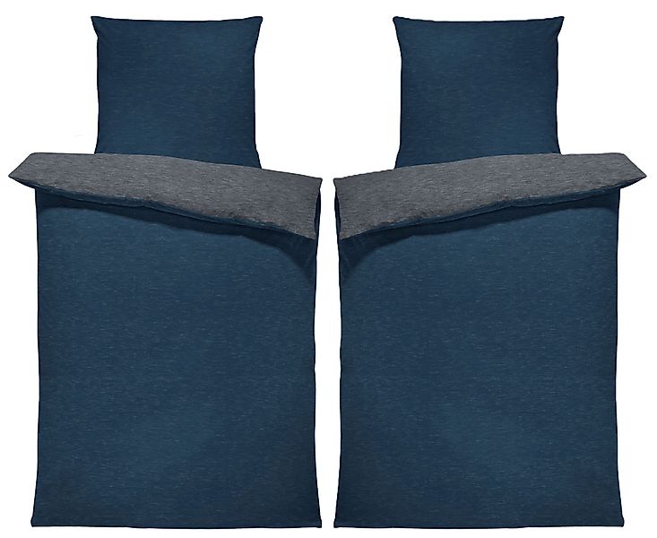 One Home Bettwäsche Wende Melange, Flanell, günstig online kaufen