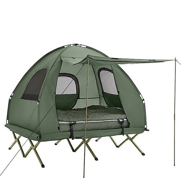 SoBuy Feldbett OGS61 Feldbett mit Zelt Schlafsack Wurfzelt 2 Person 4in1-Ze günstig online kaufen
