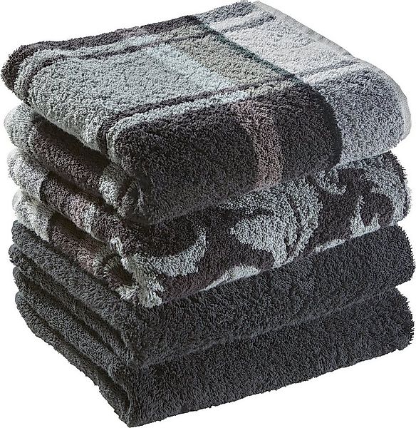 Erwin Müller Handtuch Handtuch "Ludwigsburg" 4er-Pack, Jacquard, Walk-Frott günstig online kaufen