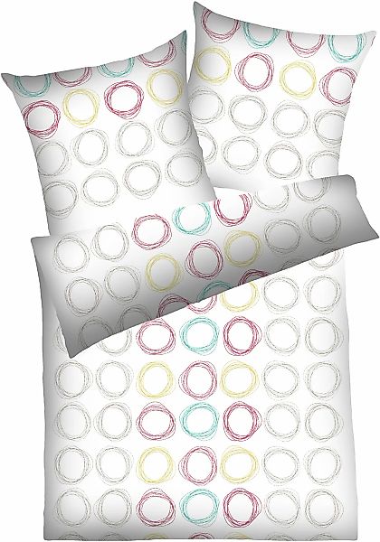 Dyckhoff Bettwäsche "Strichkreise" 2 Stk. tlg. aus Weichfrottier günstig online kaufen