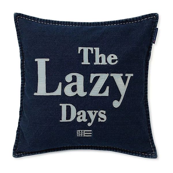 Lazy Days Denim Twill Cotton Kissenbezug 50 x 50cm Denim blue günstig online kaufen