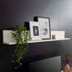 Wandregal in Weiß Kiefer Massivholz günstig online kaufen