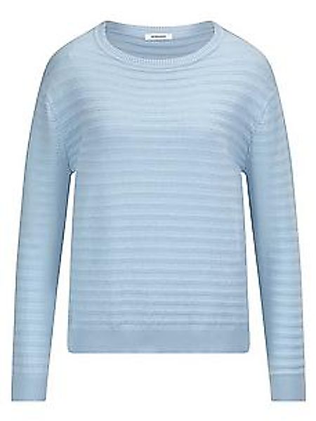 Rundhals-Pullover aus 100% SUPIMA®-­Baumwolle Peter Hahn blau günstig online kaufen