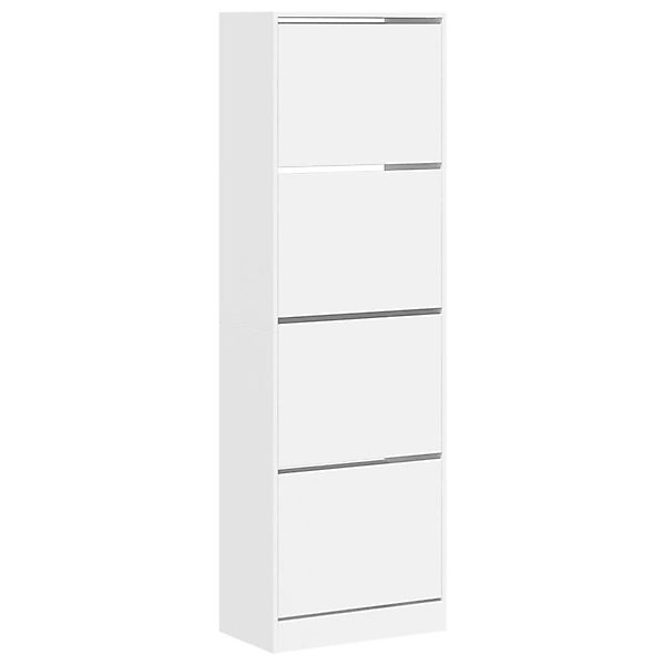 vidaXL Schuhschrank mit 4 Klappen Weiß 60x34x187,5 cm 3214371 günstig online kaufen