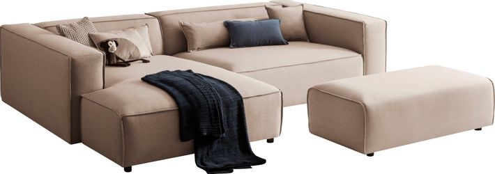 LeGer Home by Lena Gercke Ecksofa "PIARA XXL, L-Form, Schlaffunktion, Cord, günstig online kaufen