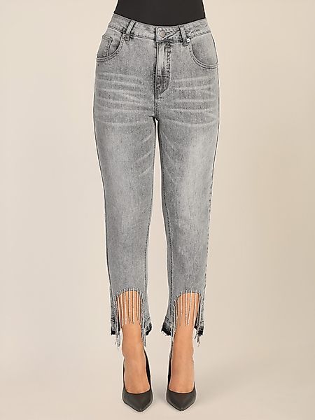 Apart Bootcut-Jeans mit Kristallstein Fransen am günstig online kaufen