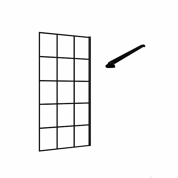 Duschparadies 90 x 200cm Walk in Duschwand 8mm Nano Glas Dusche Duschtrennw günstig online kaufen