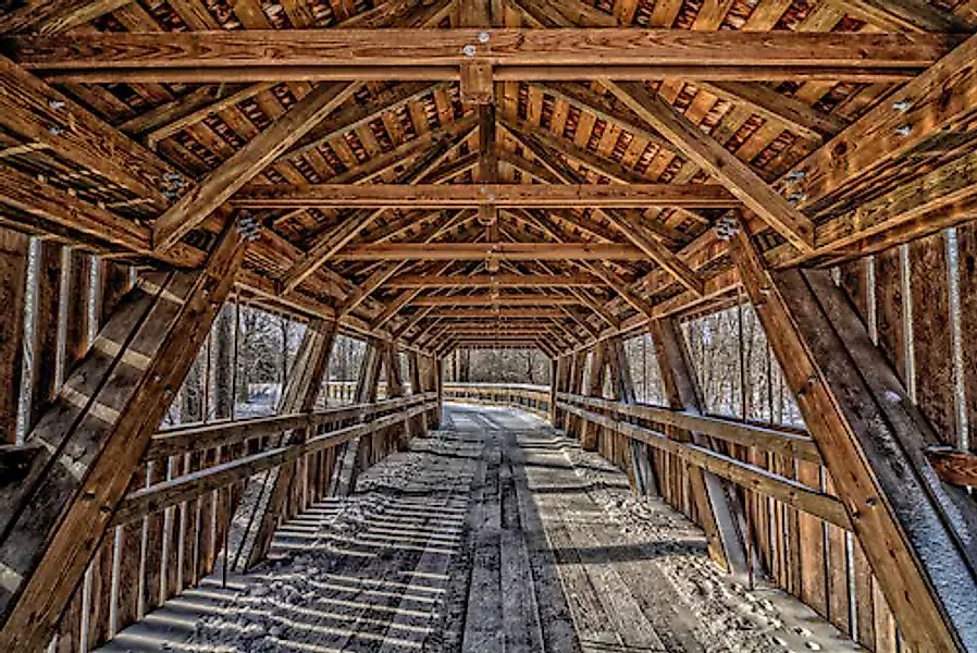 Papermoon Fototapete »Holzbrücke« günstig online kaufen