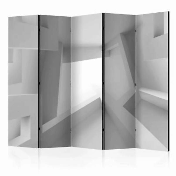 artgeist Paravent White room II [Room Dividers] weiß/grau Gr. 225 x 172 günstig online kaufen