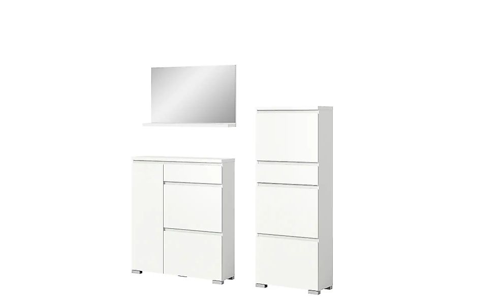 uno Schuhschrank-Set   ¦ weiß ¦ Maße (cm): B: 170 H: 194 Garderoben & Kleid günstig online kaufen
