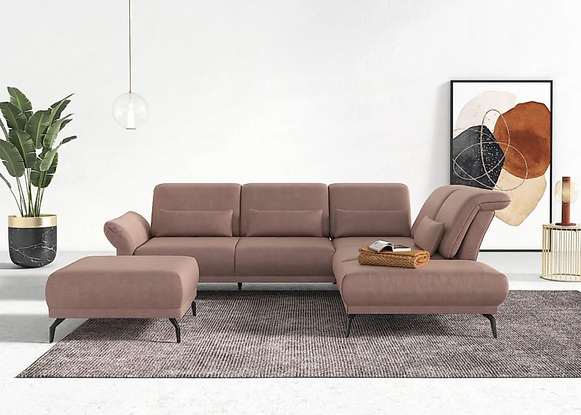 INOSIGN Ecksofa "Coco L-Form", Sitztiefen-, Arm- und Kopfteilverstellung, C günstig online kaufen