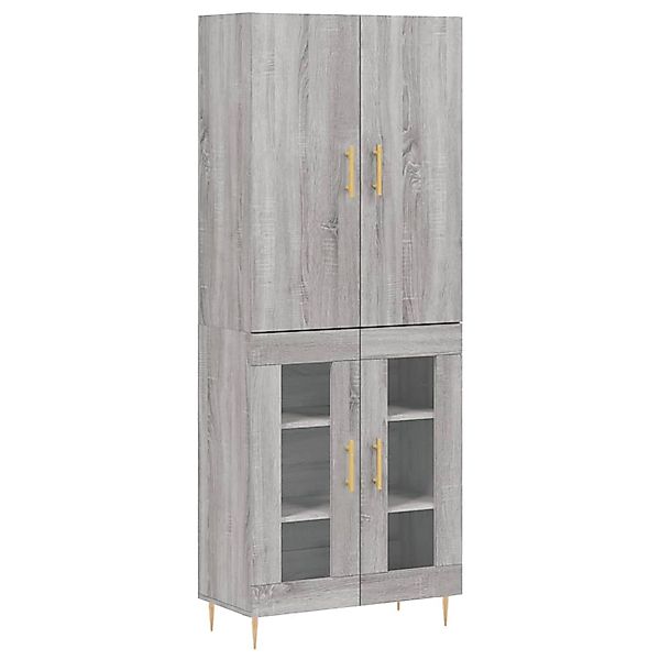 vidaXL Highboard Grau Sonoma 69,5x34x180 cm Holzwerkstoff 3195729 günstig online kaufen
