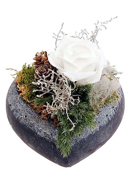 CreaFlor Home Dekokranz Herz, Handarbeit, natur, Motiv: Rose günstig online kaufen