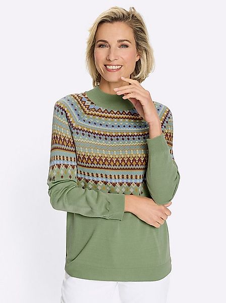 Sieh an! Strickpullover Norwegerpullover Langarm Jacquard, Jersey günstig online kaufen