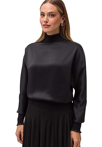 Zero Strickpullover "zero Pullover glänzende Vorderseite", (1 tlg.), Plain/ günstig online kaufen